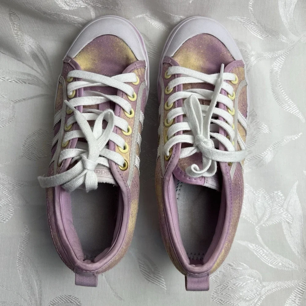 Adidas Nizza Platform Womens Shoes 6 Pink Multi‎ Canvas Casual Streetwear School